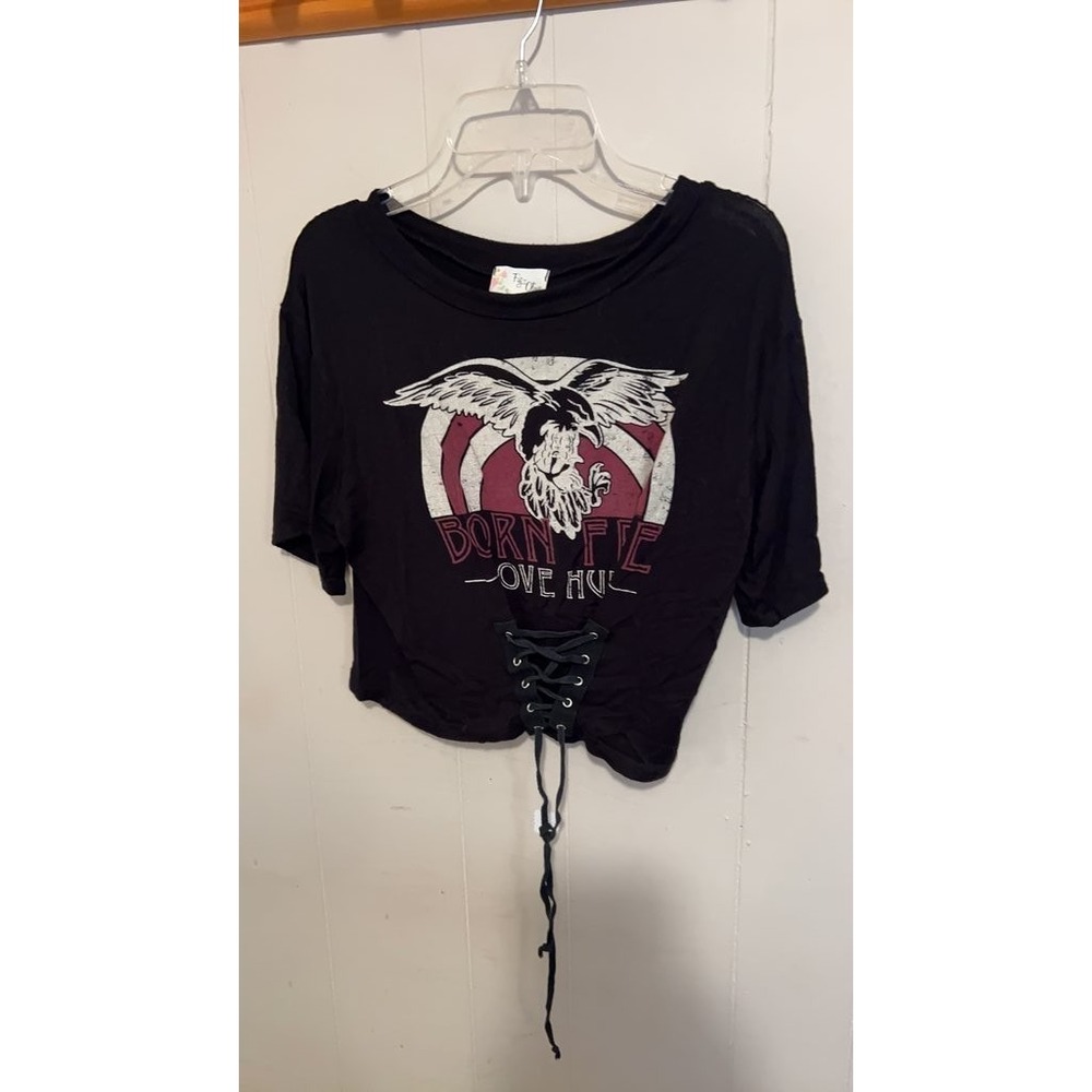 Fig & Olive‎ Graphic Lace-Up T-Shirt
